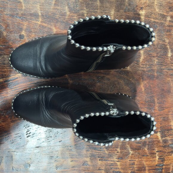 ZADIG & VOLTAIRE Leather Studded Accents Boots - Picture 3 of 10